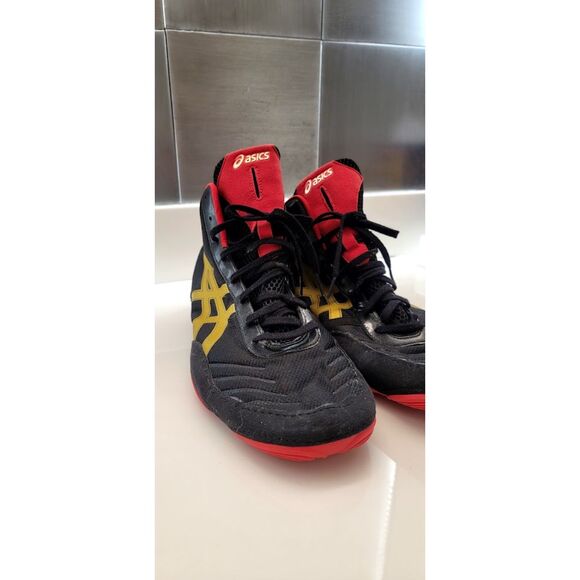 Asics Men's Wrestling Ring Sparring Red Yellow Black Sz 14 Elite JB V2 Shoes - Picture 3 of 12